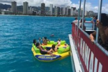 a small boat in a body of water