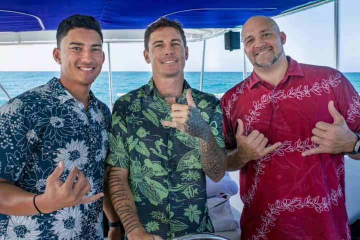 a group of people posing for the camera