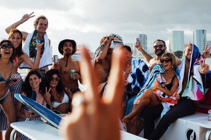 a group of people posing for the camera