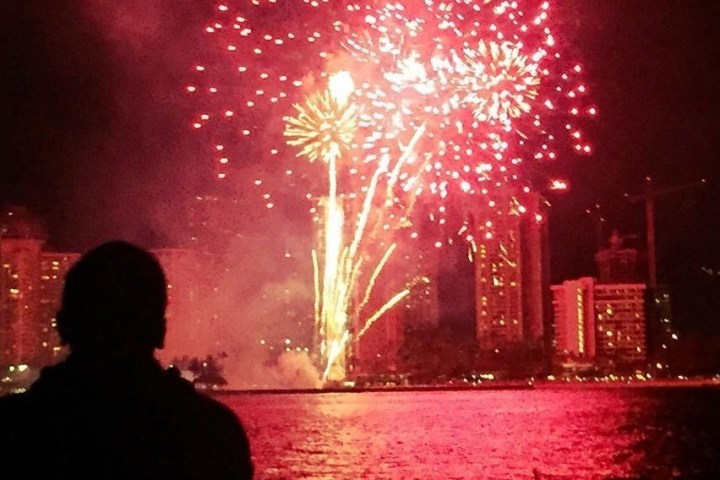 fireworks in the sky