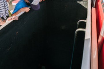 a group of people on a boat