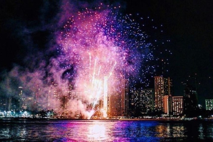 fireworks in the water